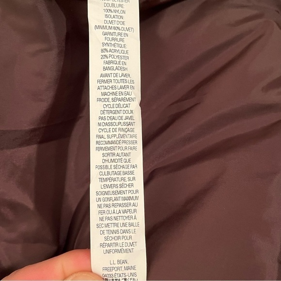 L.L. Bean Goose Down winter Jacket coat Women’s Large - Picture 10 of 11